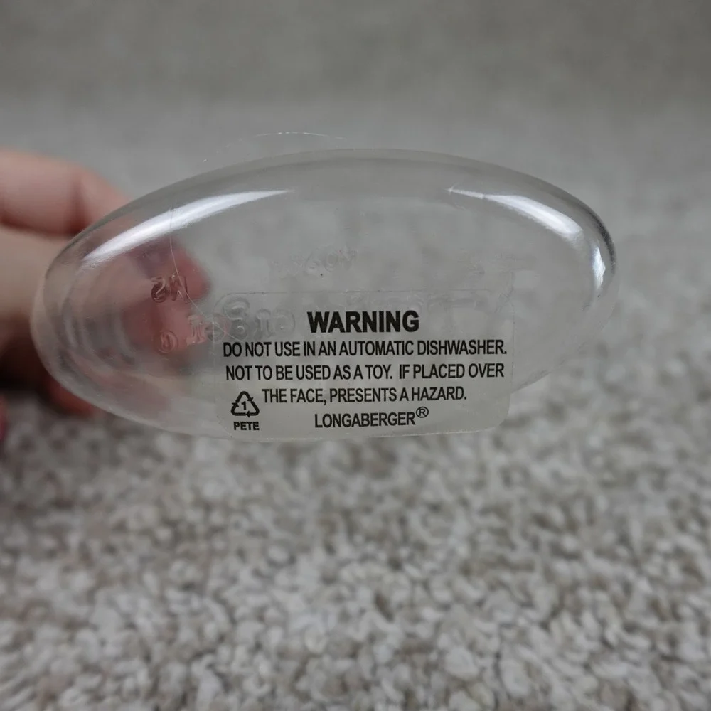 Longaberger 2011 Horizon of Hope Basket Protector Clear Plastic Oval Liner